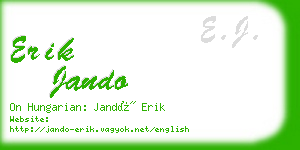 erik jando business card